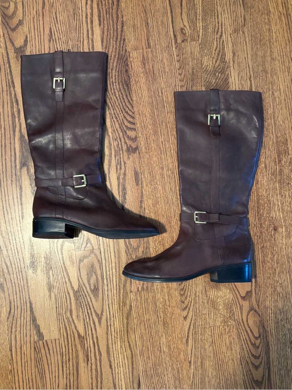 Lauren Ralph Lauren Monica  Leather Tall Boots 10B